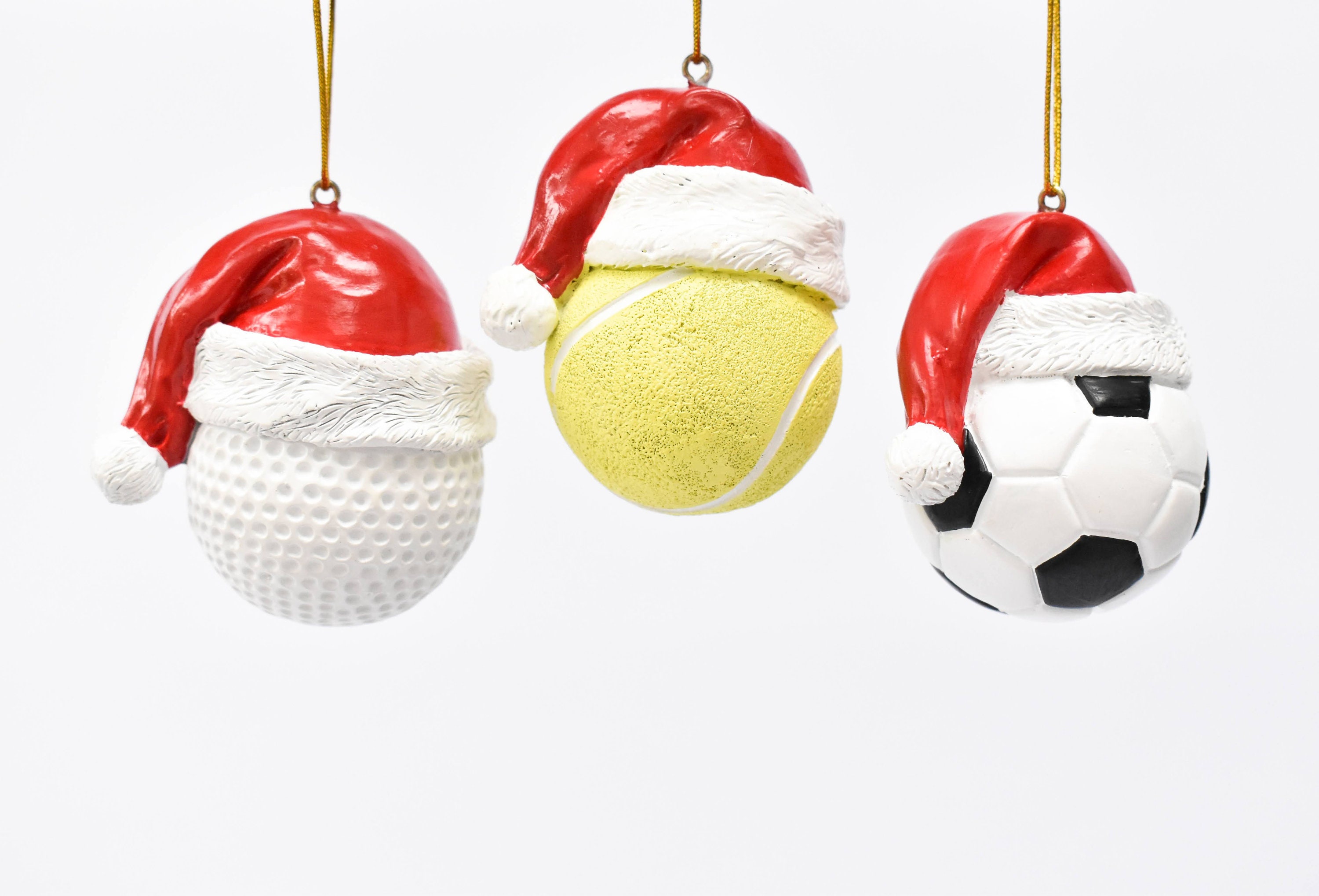 Santa Sport Tennis Ball Hanging Christmas Tree Etsy