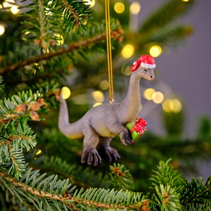Novelty Christmas Hat Christmas Tree Brachiosaurus/Brontosaurus/Dinosaur/Jurassic Figurine/Ornament/Decoration/Bauble - Hanging Decoration
