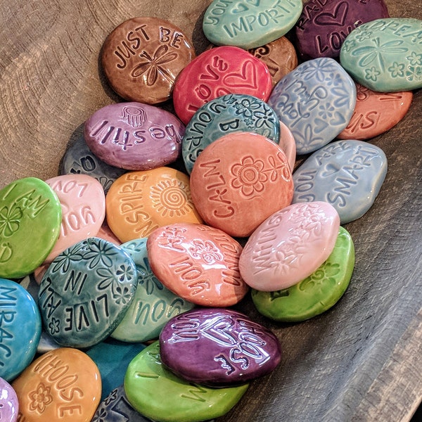 Set of 5 Custom Word Stones