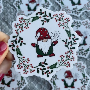 Adesivo de gnomo de Natal para caixa de correio Tomte brevlåda klistermärke, klisterken até inomhus e utomhus