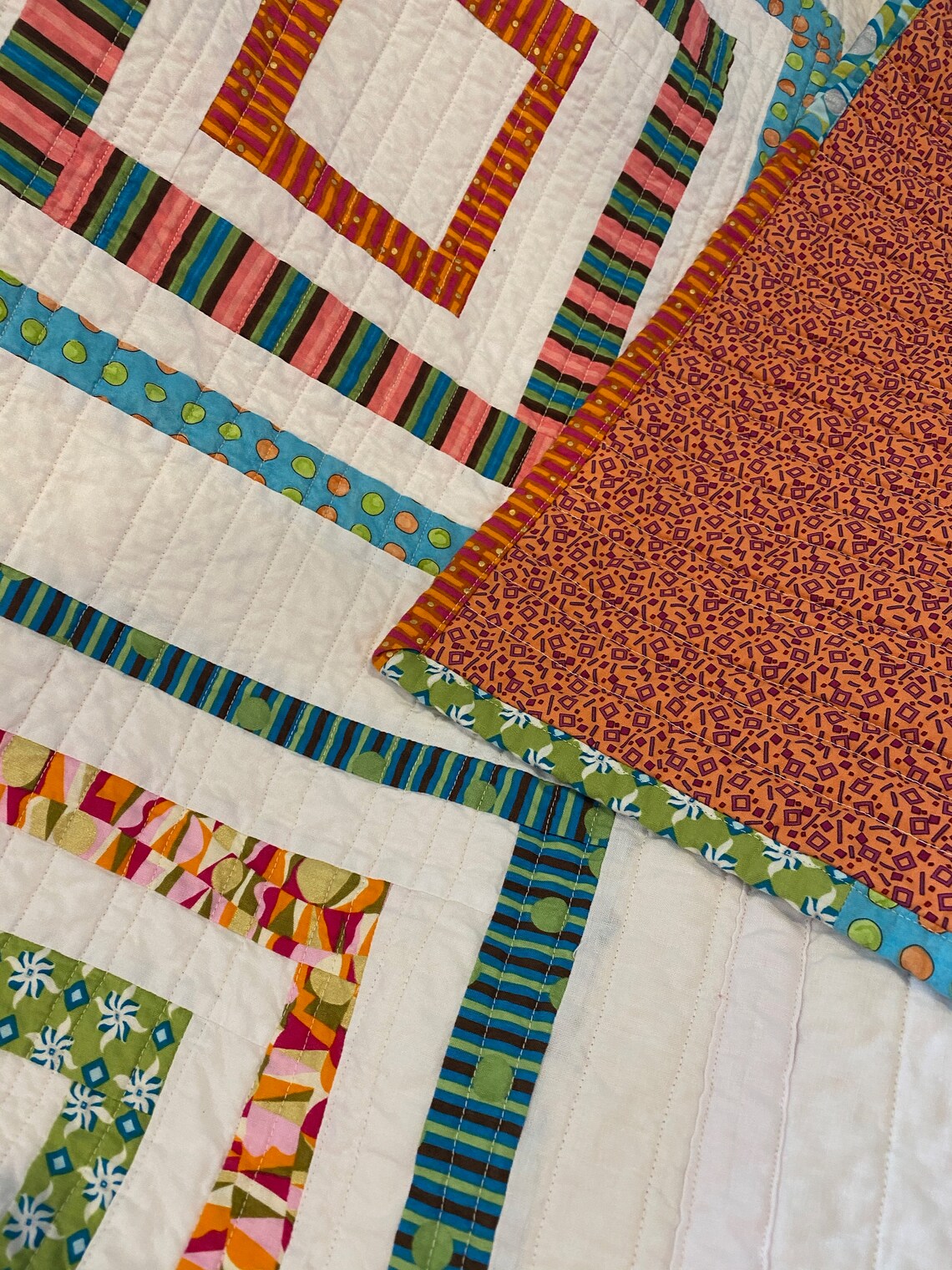 quilt handmade modern babychild quiltbed throwlap