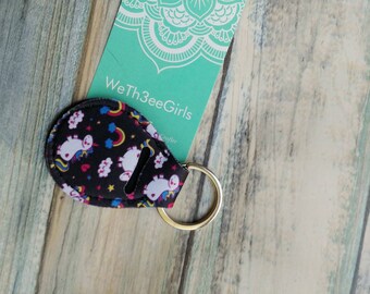 Rainbow Floral Pattern Elephant Guitar Pick Necklace Unique Custom Fashion Pet Card Keychain