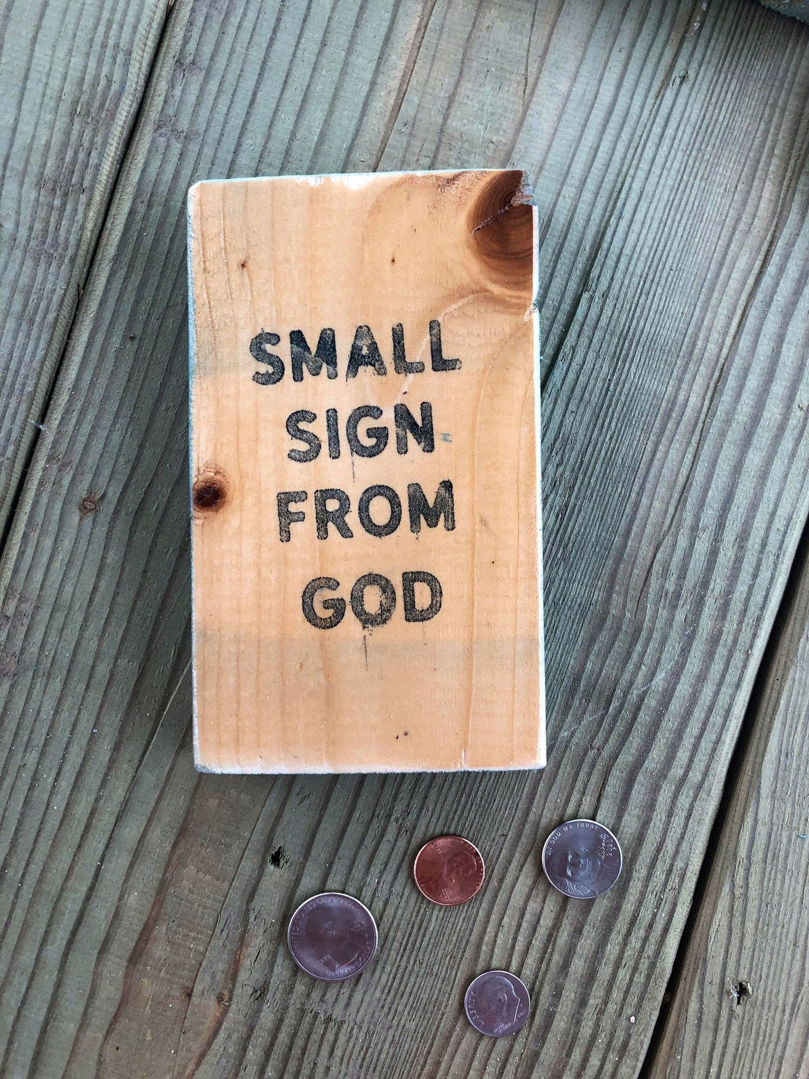 Small Sign from God Reclaimed Wood Sign Etsy