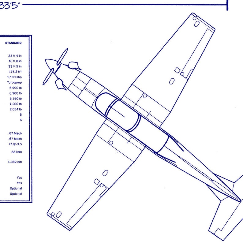 T6c Texan II Blueprints Etsy