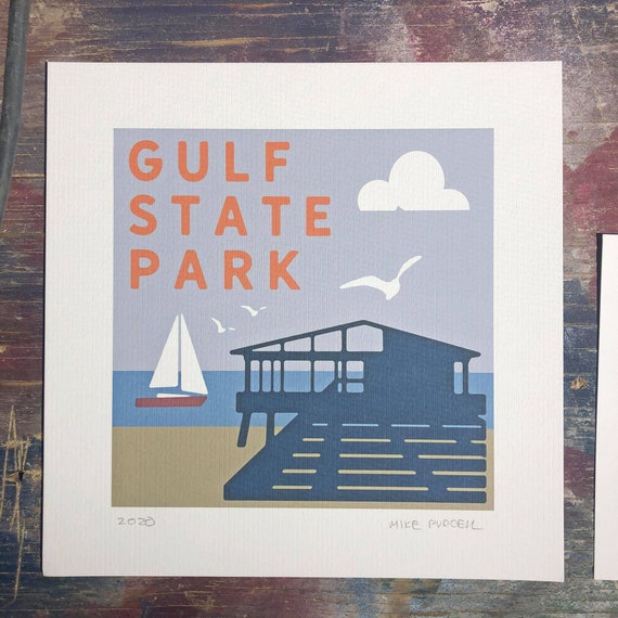 Art & Collectibles Prints AG Print No 1981 The Long Holiday Gulf Shores Alabama Lighthouse Motel