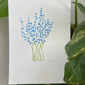 Stampa ad acquerello - Botanica - Arte da parete moderna - Decorazione della camera - Stampa floreale