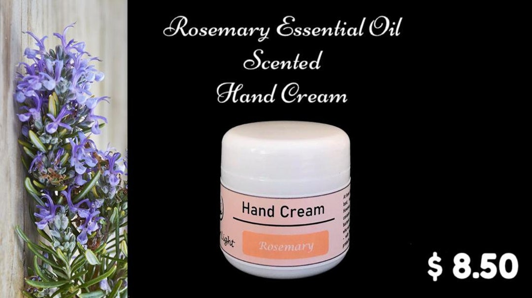 Rosemary Essential Oil Hand Cream. Hand Poured All Natural Etsy