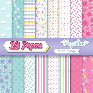 Paw Girls Digital Paper