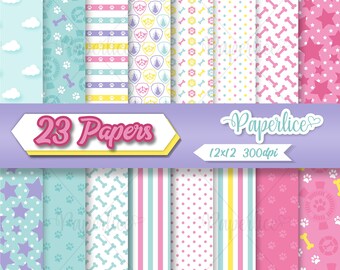 Paw Girls Digital Paper