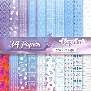 Papier cyfrowy „Ice Frozen 2”.