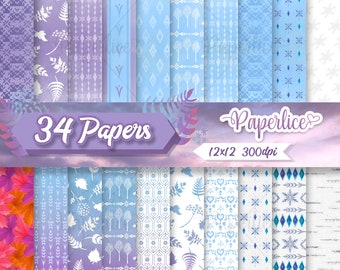 Ice Frozen 2 Digital Paper