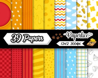 Cheese & Mouse Digital Paper