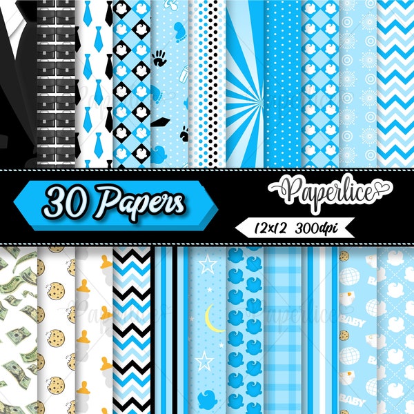 Baby Boy Digital Paper