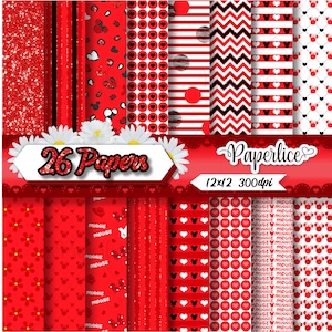 Mini Red Digital Paper