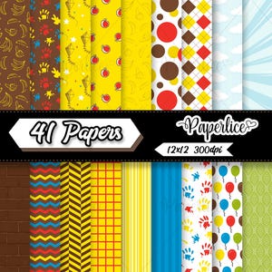 Circus Monkey Digital Paper