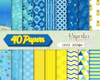 Ocean Adventure Party Digital Paper