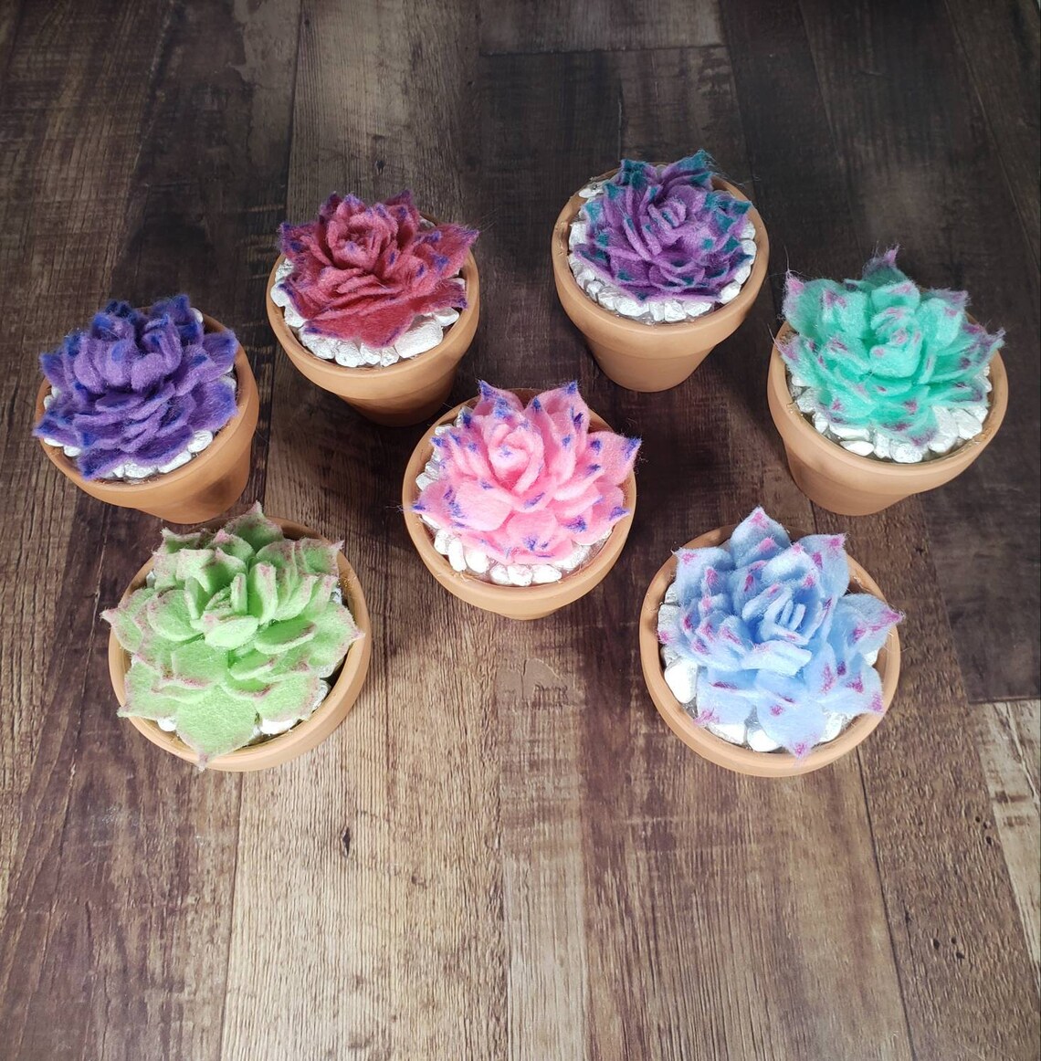 Purple Felt Succulent Ornament/ Super Cute Car Charm/ Mini Etsy