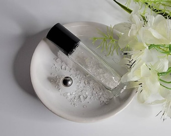 Roller Bottle with Crystal Gemstones Chips/ Essential Oil Accessories/ DIY Perfume Oils/ Natural Health Care/ DIY Oil Blends/