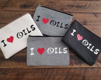 Essential Oil Bag/ Cosmetic Travel Bag/ Stash Bag / Roller Bottle Toiletry Bag/ Essential Oil Accessories/ Travel Case/ EO Storage/ Purse