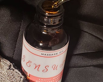Sensual Massage Oil/ Lovers Oil/ All Natural Body Oil/ Aphrodisiac Couples Gift/ Tantric/ Valentines Day Gift for Her/ Relaxing Date Night