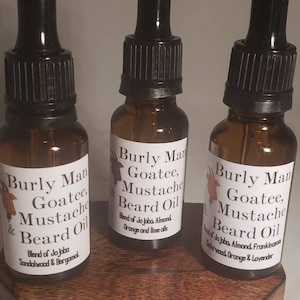 Natural Beard and Mustache Oil/  Gifts for him/ Men&#39;s skin care routine/ Bearded Men&#39;s Gift/ Beard Oil Gift/ Sampler Set/