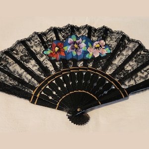 Vintage Flamenco Style Hand Held Fan