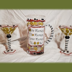 Martini Set - Pitcher & Two Glasses