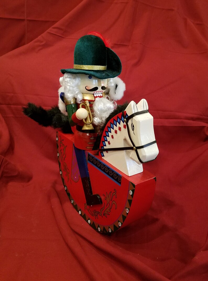 Trio of Wooden Nutcracker Rocking Horses by Kirkland Etsy
