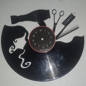 Kapper vinyl klok patroon in DXF-formaat voor laser snijden of CNC-verspaning