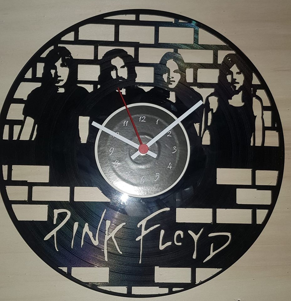 Pink Floyd vinyl clock pattern in DXF format for laser cutting Etsy
