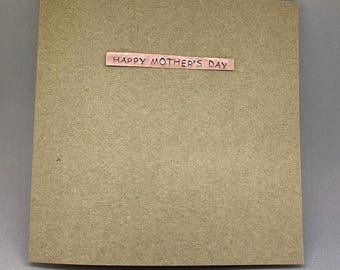 Copper Plaque Mother's Day Card