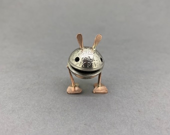 Handmade Sixpence Coin Figure - Bunk - Lucky Sixpence