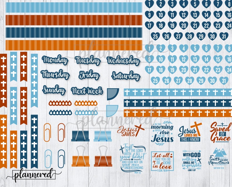 Faith Digital Stickers 500 Christian Digital Sticker Set Etsy