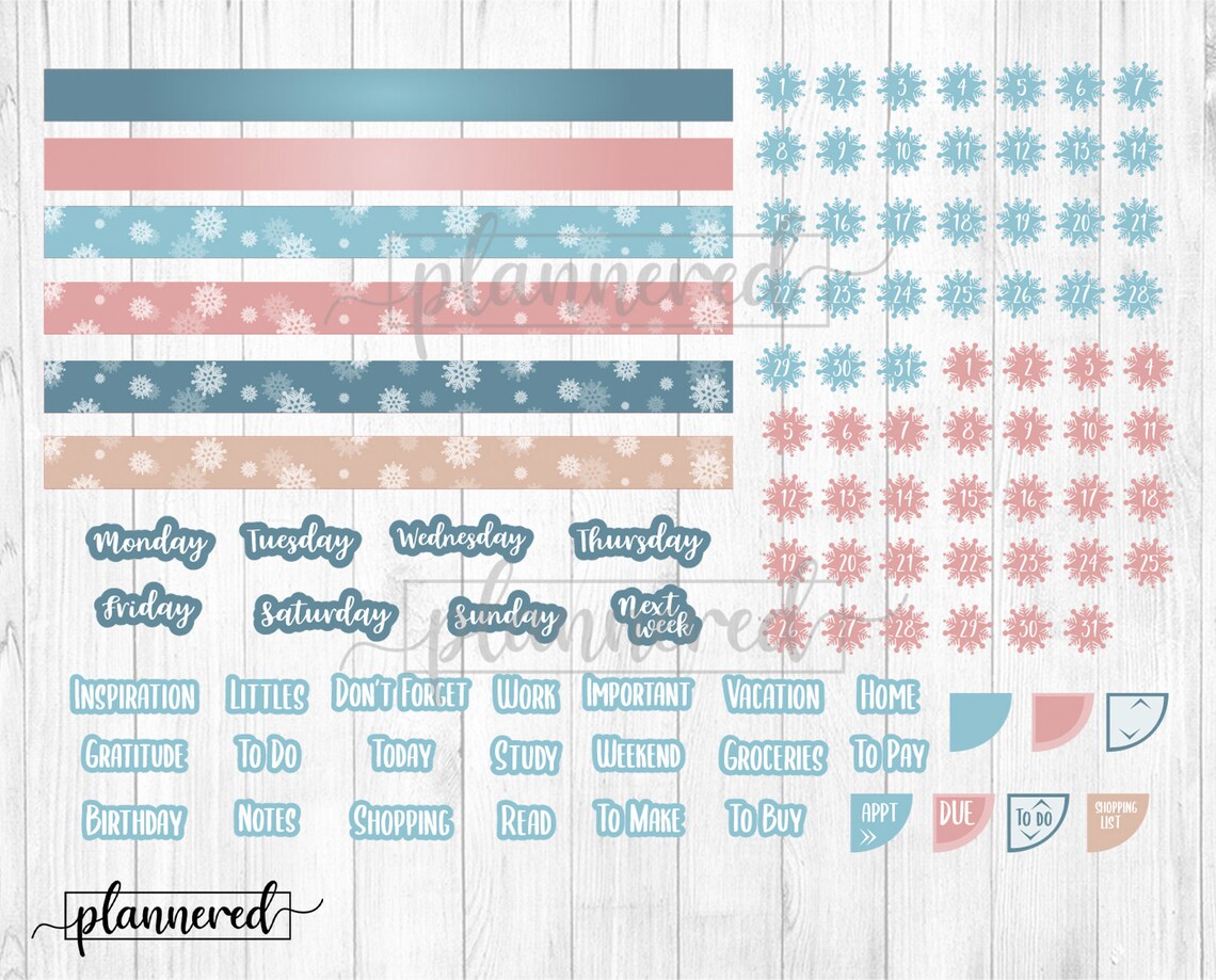 Cosy Winter Digital Stickers, Winter Time Digital Goodnotes Stickers ...