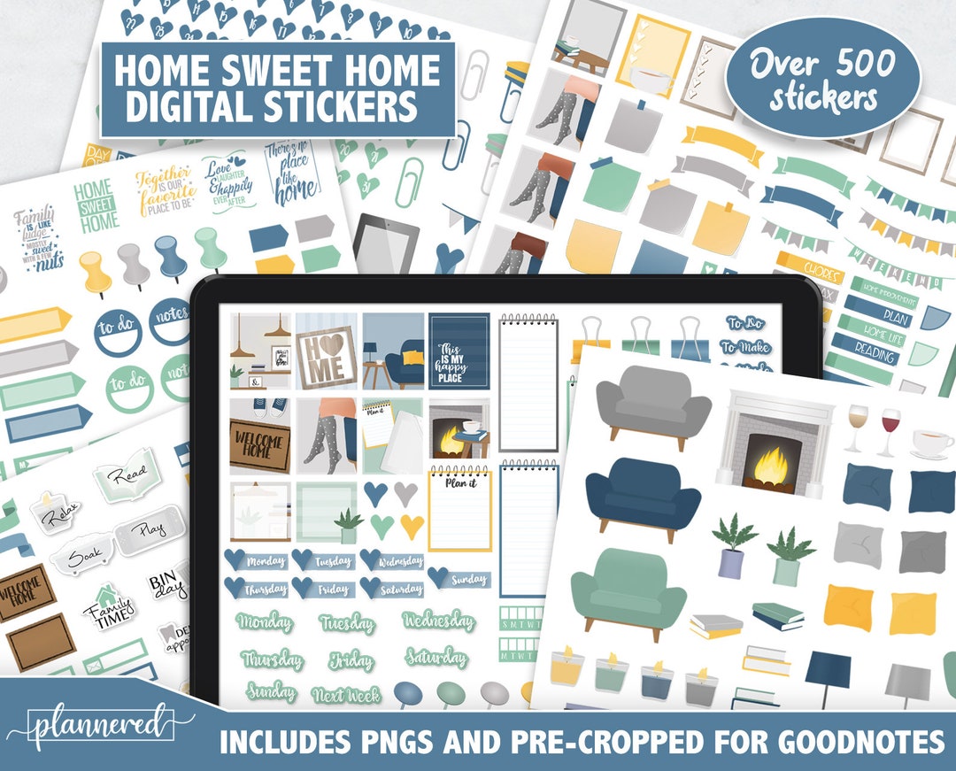 Home Json Sticker Home Digital Stickers, 500+ Digital Home Sweet Home Sticker Set ...