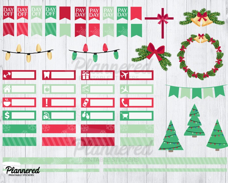 Christmas Digital Stickers Christmas Stickers for Goodnotes Etsy