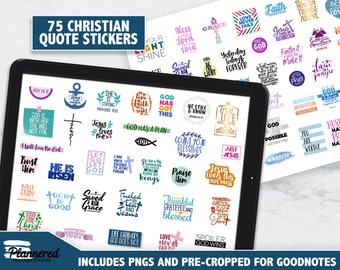 Faith Quote Digital Stickers, Precropped goodnotes Christian quote stickers, Bible verse planner digital stickers, goodnotes, individual png