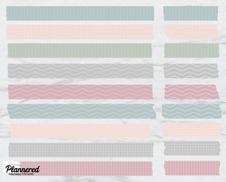 Washi Tape Digital Stickers, Precropped Goodnotes Washi Png Stickers ...