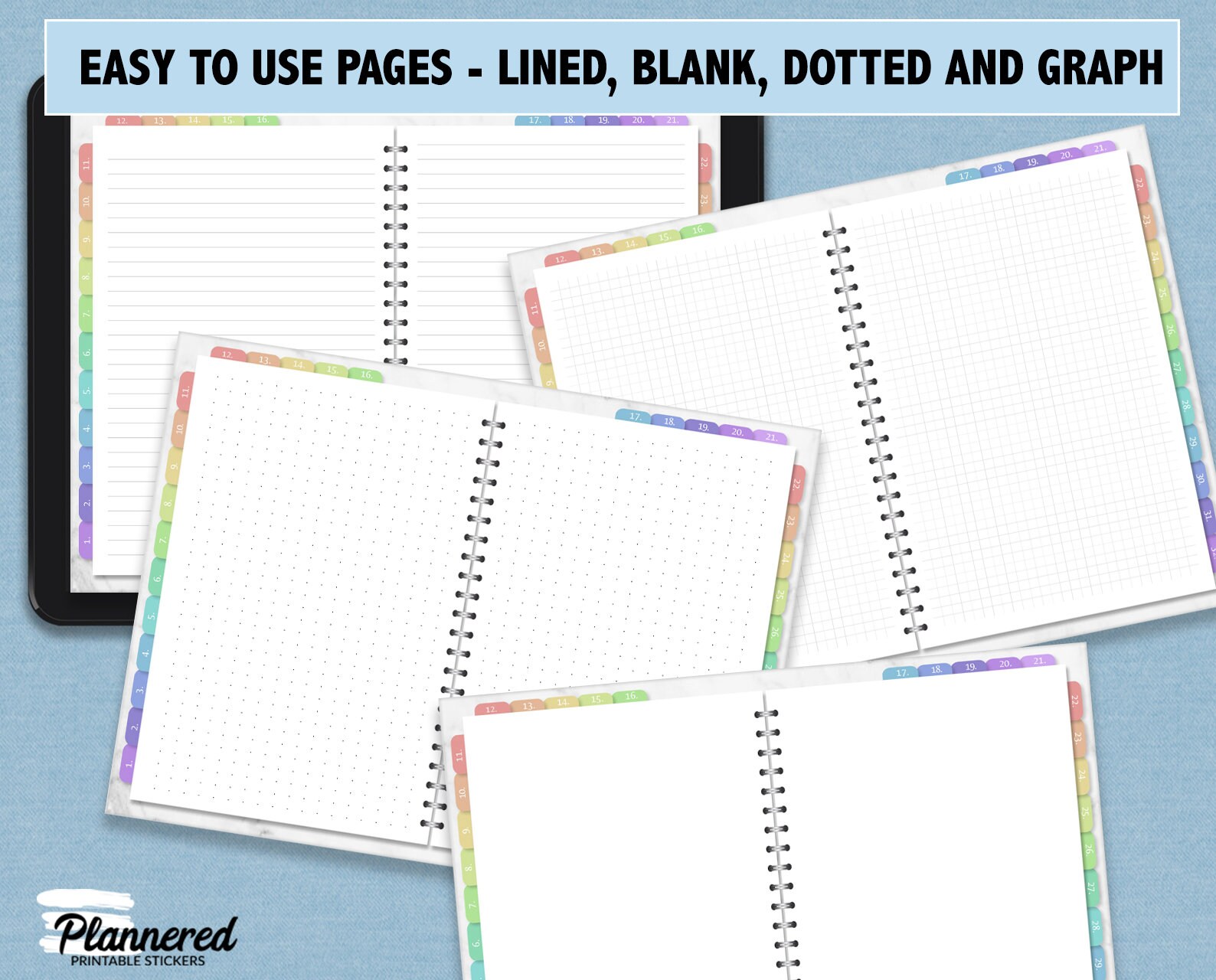 32 Subject Digital Notebook, Digital Note Book Planner for Goodnotes ...
