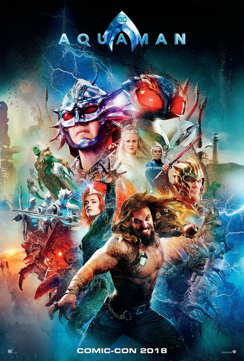 Justice League Poster Art Print Jason Momoa Aquaman