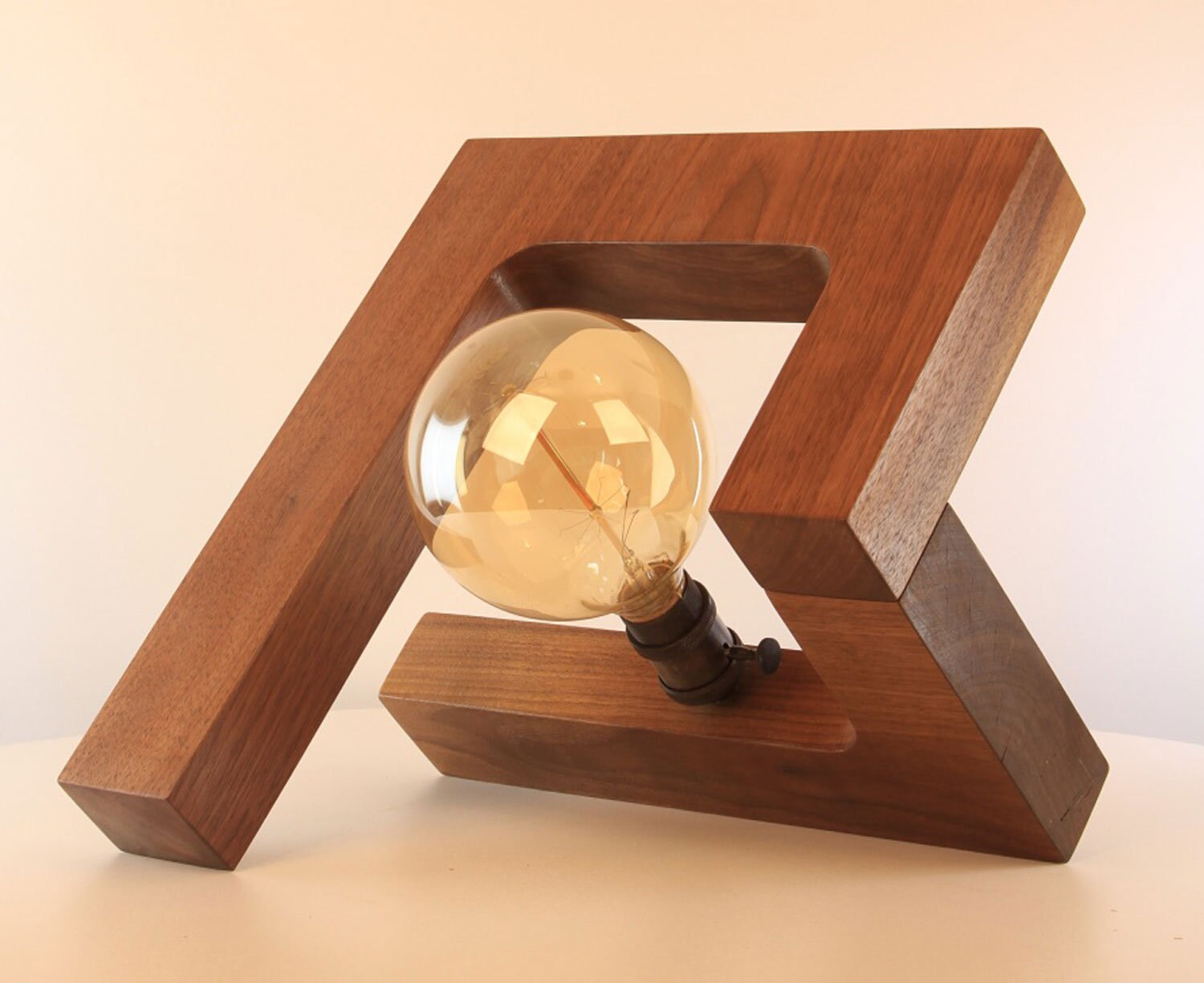 Lampes de Table Pour Les Chambres à Coucher | Lampe en Bois Faite La Main Mobius Loop Lecture