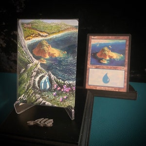 Magic The Gathering Altered Island Basic Land Card Original Artwork #19. Original Card included.