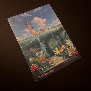 Copia della carta MTG Plains Island Mountain Swamp Forest dall'originale opera d'arte dipinta a mano e modificata