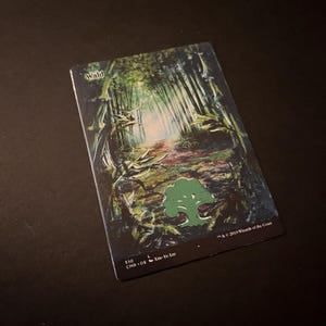 Copia della carta MTG Plains Island Mountain Swamp Forest dall'originale opera d'arte dipinta a mano e modificata