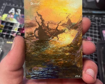 Magic the Gathering Swamp Alter - Etsy