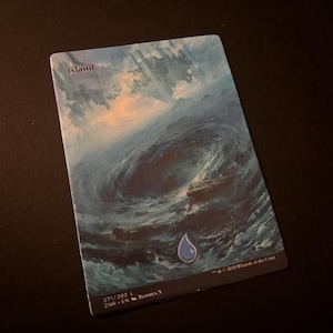 Copia della carta MTG Plains Island Mountain Swamp Forest dall'originale opera d'arte dipinta a mano e modificata