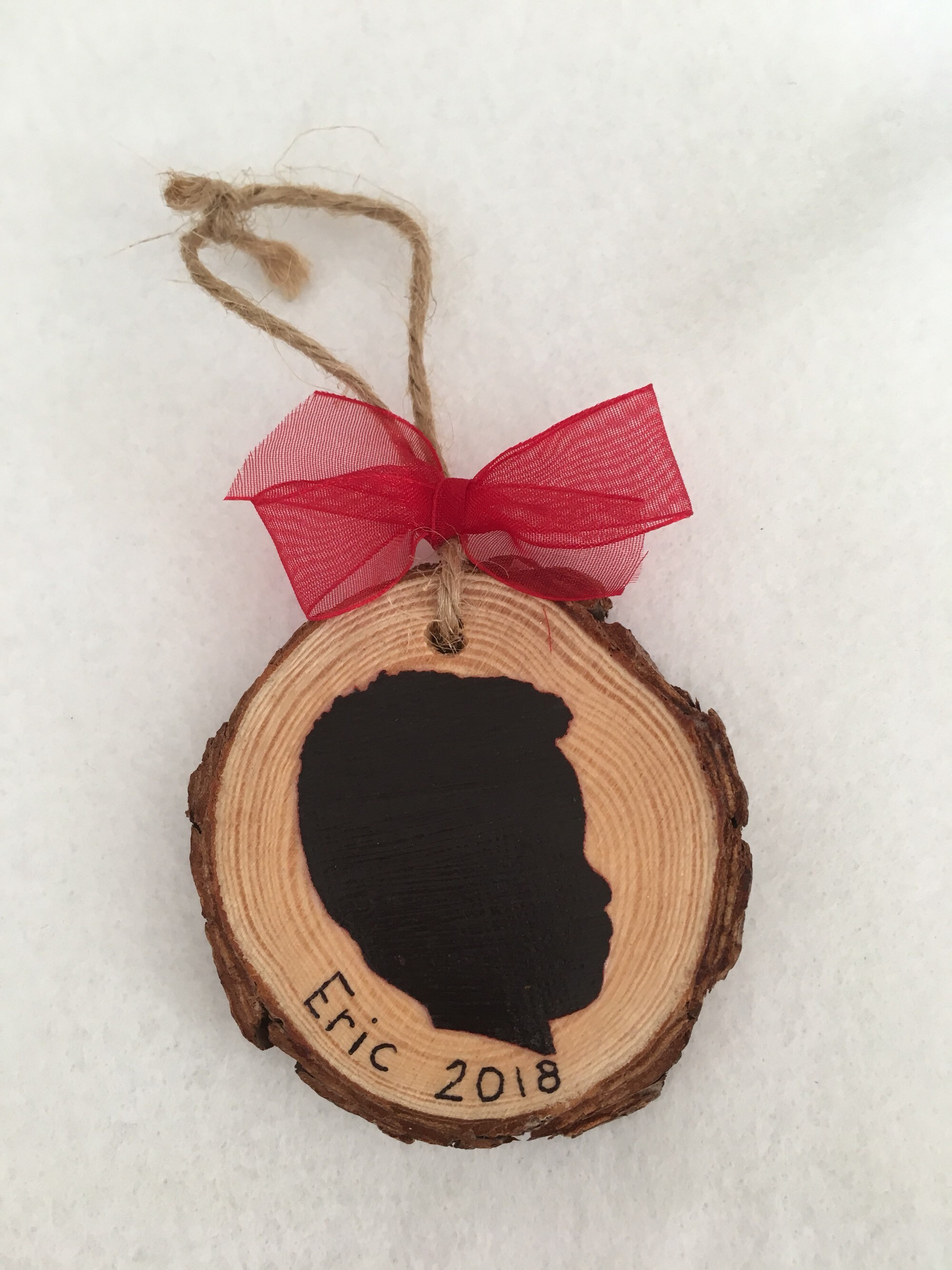 Custom silhouette Christmas ornament Etsy.de
