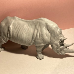 Black Rhino - Unpainted - Animal Den Miniatures - 3D Resin Printed