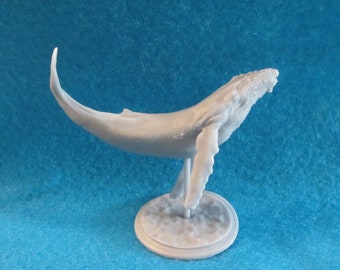 Humpback Whale - 3D Resin Printed - Unpainted - Animal Den Miniatures