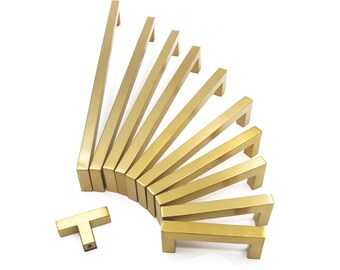 Brushed Brass Pull Etsy